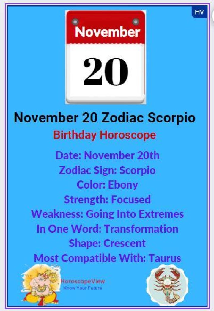 Unveiling The Mystique Of The November 20 Zodiac Sign